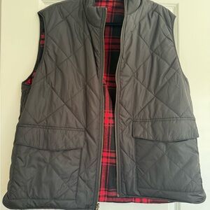 J. Crew Factory Charcoal Quilted Vest